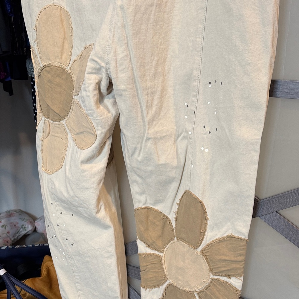 Floral Beige Jumpsuit - Picture 5 of 11